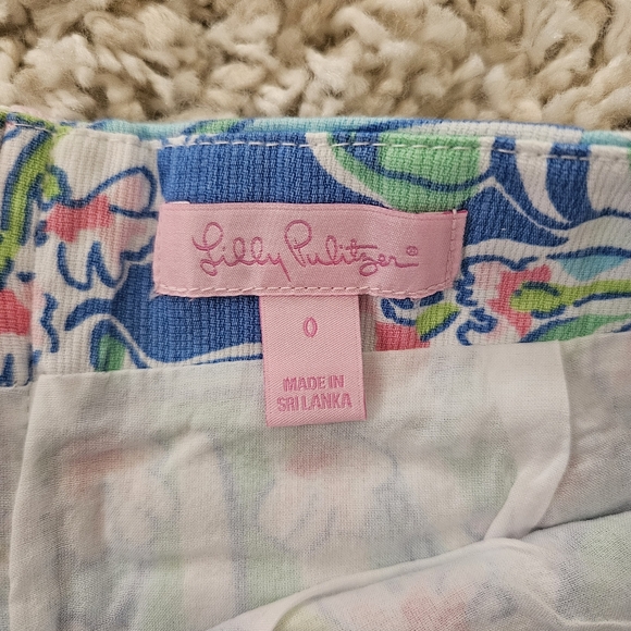 Lilly Pulitzer Tate Skirt Bay Blue Coasting Engineered, Size 0, EUC - Picture 9 of 9